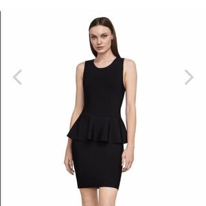 BCBGMAXAZRIA Peblum Dress ! Elegant Black Peplum Dress !